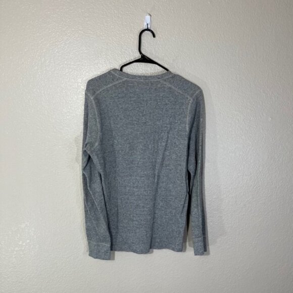 Wallace and Barnes Gray Waffle Knit Thermal Long Sleeve Shirt Top Large - Picture 5 of 5